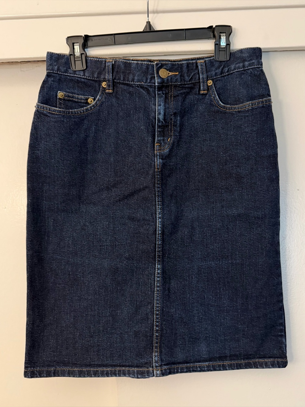 Lauren Ralph Lauren Dark Blue Denim Midi Skirt